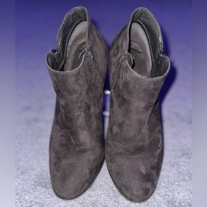 Style & Co gray suede booties 8.5
